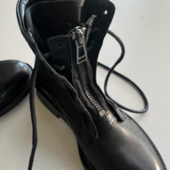 Belstaff Boots Women's Size 6.5 37 Pettra Boot In Black Leather Combat - Picture 11 of 16